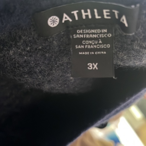 ATHLETA WOOL BLEND HAWTHORN TEXTURED CREW SWEATER IN SAHARA NAVY
SIZE PLUS 3X - Picture 8 of 8